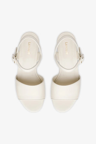 Miso Platform Strap Sandal In Ivory Leather