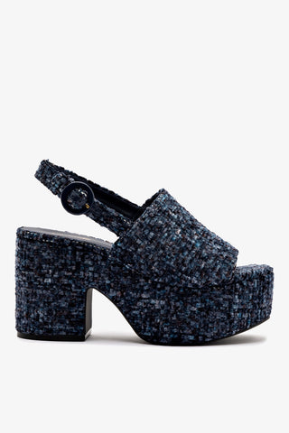 Miso Platform Sandal In Midnight Velvet