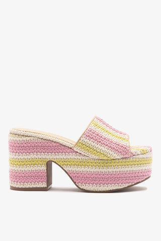 Miso Crochet Mule Striped Multicolor Mule Larroudé