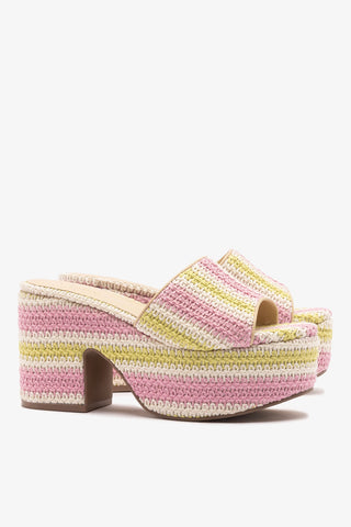Miso Crochet Mule Striped Multicolor Mule Larroudé