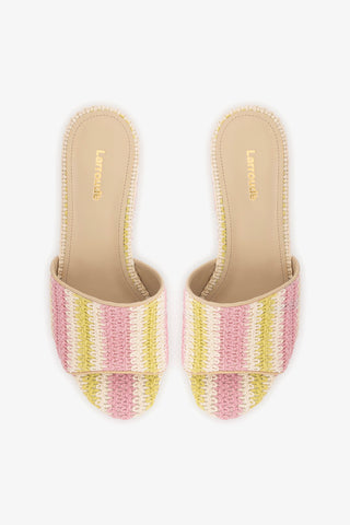 Miso Crochet Mule Striped Multicolor Mule Larroudé