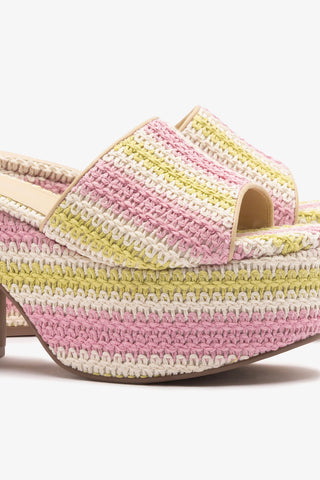Miso Crochet Mule Striped Multicolor Mule Larroudé