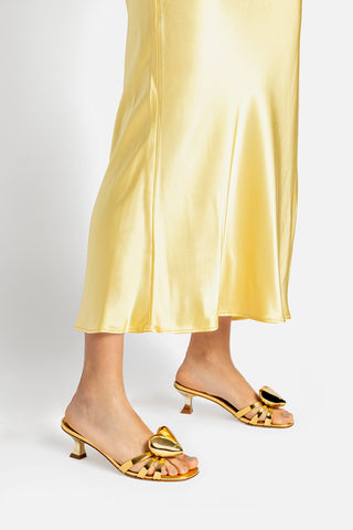 Amore Mule In Gold Specchio