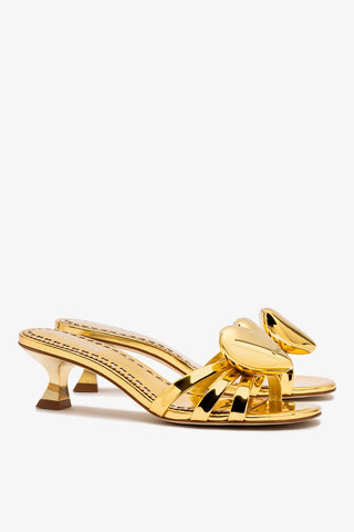 Amore Mule In Gold Specchio