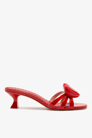 Amore Mule In Scarlet Patent Leather