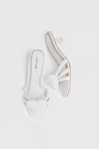 Amore Mule White Patent Leather Mule Larroudé