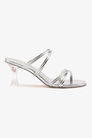 Annie Mule In Silver Specchio