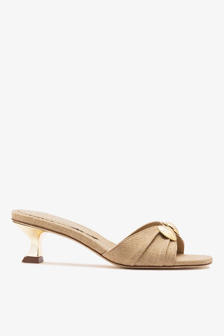 Coquile Mule Beige Raffia Mule Larroudé