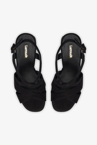 Bee Sandal In Black Suede