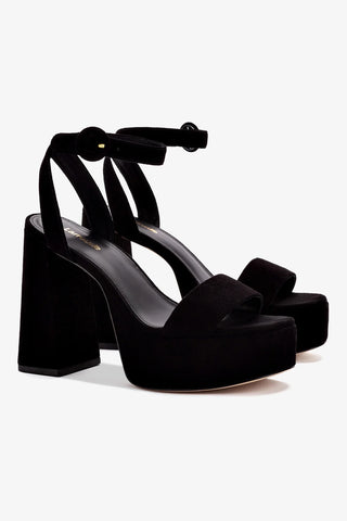 Dolly Sandal In Black Suede