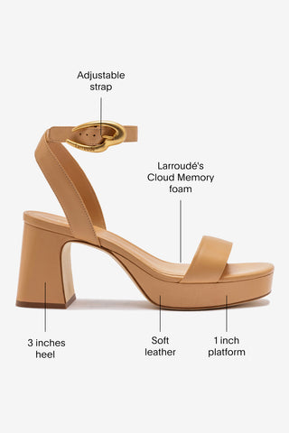 Dolly Verona Low Sandal In Tan Leather