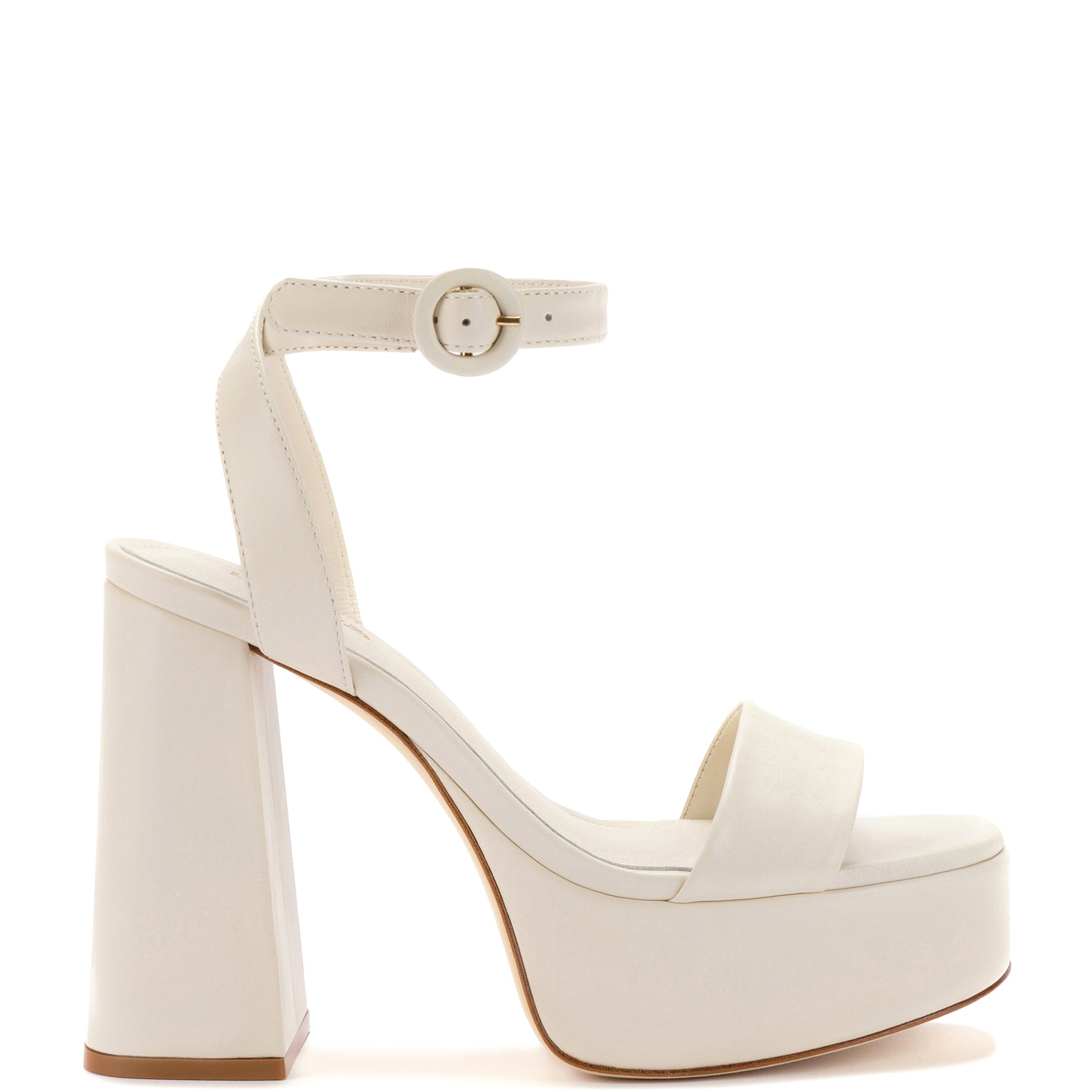 Dolly Sandal In Ivory Leather