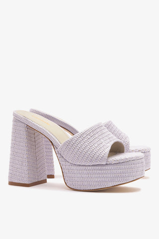 Dolly Mule Lilac Raffia Mule Larroudé