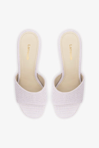 Dolly Mule Lilac Raffia Mule Larroudé