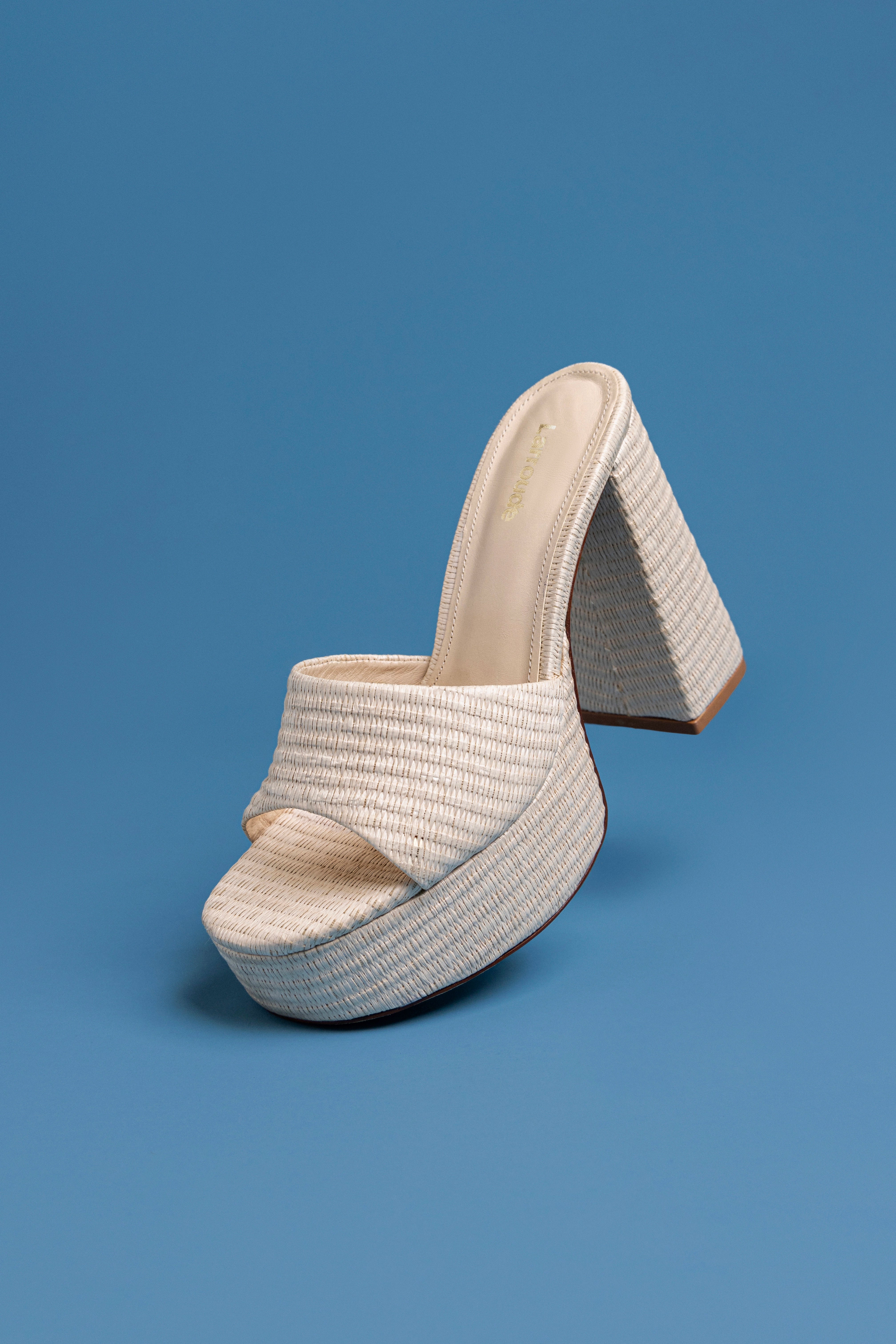 Dolly Mule In Natural Raffia - Sandals - Larroud Larroude Dolly Mule In Natural Raffia - Sandals - Larroud Larroude
