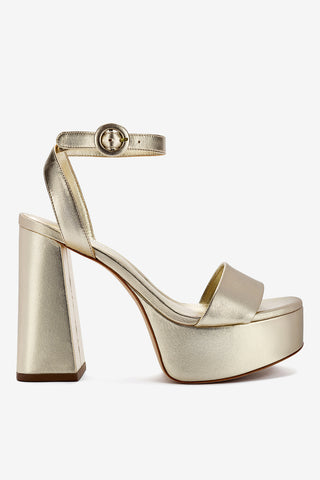 Dolly Sandal In Gold Metallic Leather