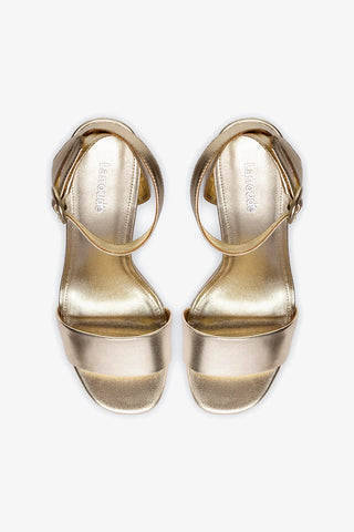 Dolly Sandal In Gold Metallic Leather