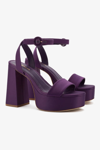 Dolly Sandal In Purple Satin