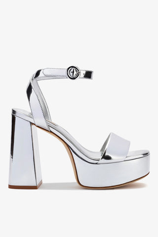 Dolly Sandal In Silver Specchio