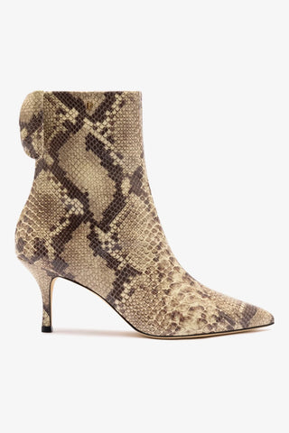 Larroudé for LoveShackFancy Bootie In Snake Print Leather