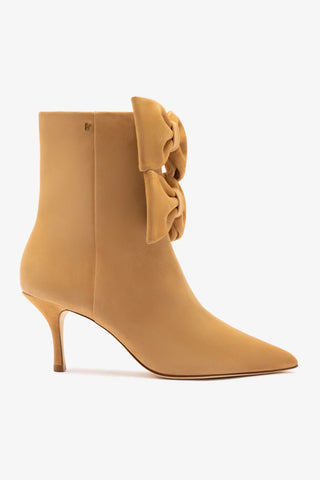 Larroudé for LoveShackFancy Bootie In Peanut Suede