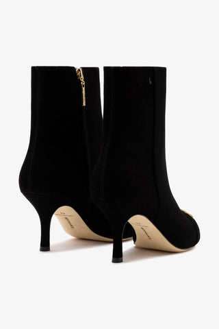 Mini Kate Boot In Black Suede and Daisy Accent