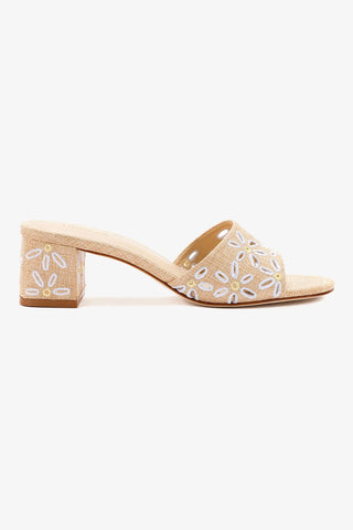 Brigitte Mule In Beige Raffia