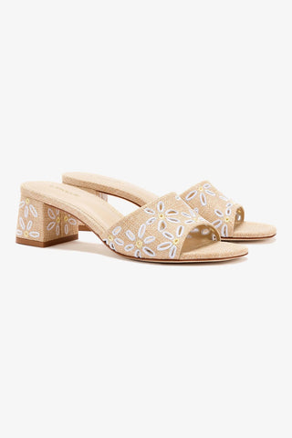 Brigitte Mule In Beige Raffia