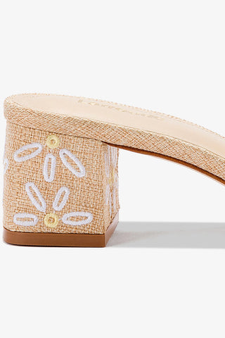 Brigitte Mule In Beige Raffia