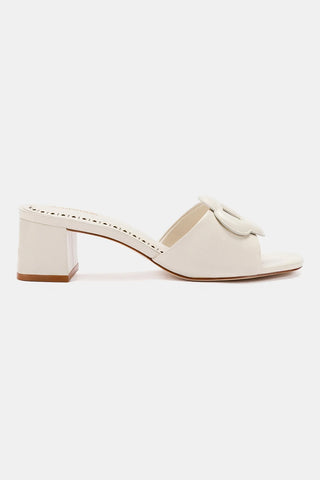 Flora Mule In Ivory Leather