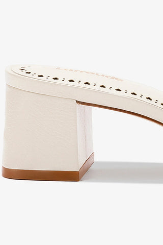 Flora Mule In Ivory Leather