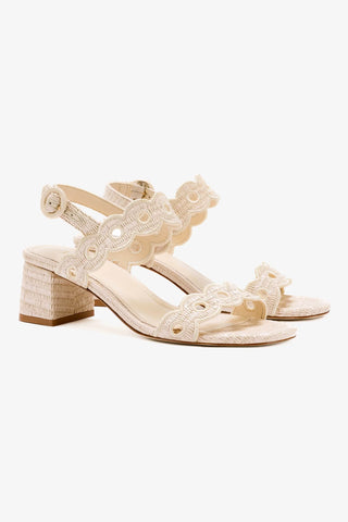 Florence Broderie Sandal In Natural Raffia