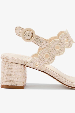 Florence Broderie Sandal In Natural Raffia