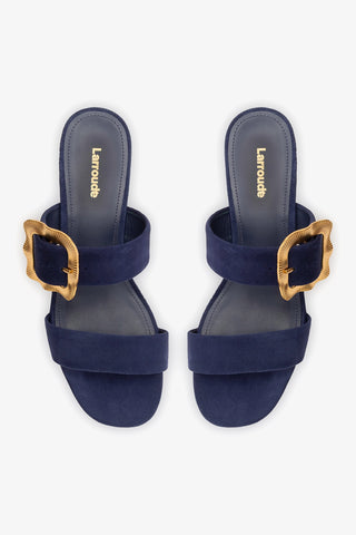 Maria Sandal Navy Suede Sandal Larroudé