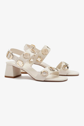 Milan Sandal In Ivory Leather