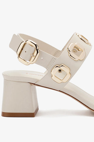 Milan Sandal In Ivory Leather