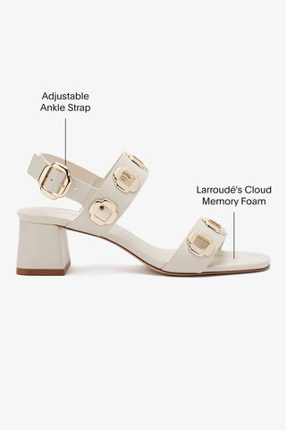 Milan Sandal In Ivory Leather