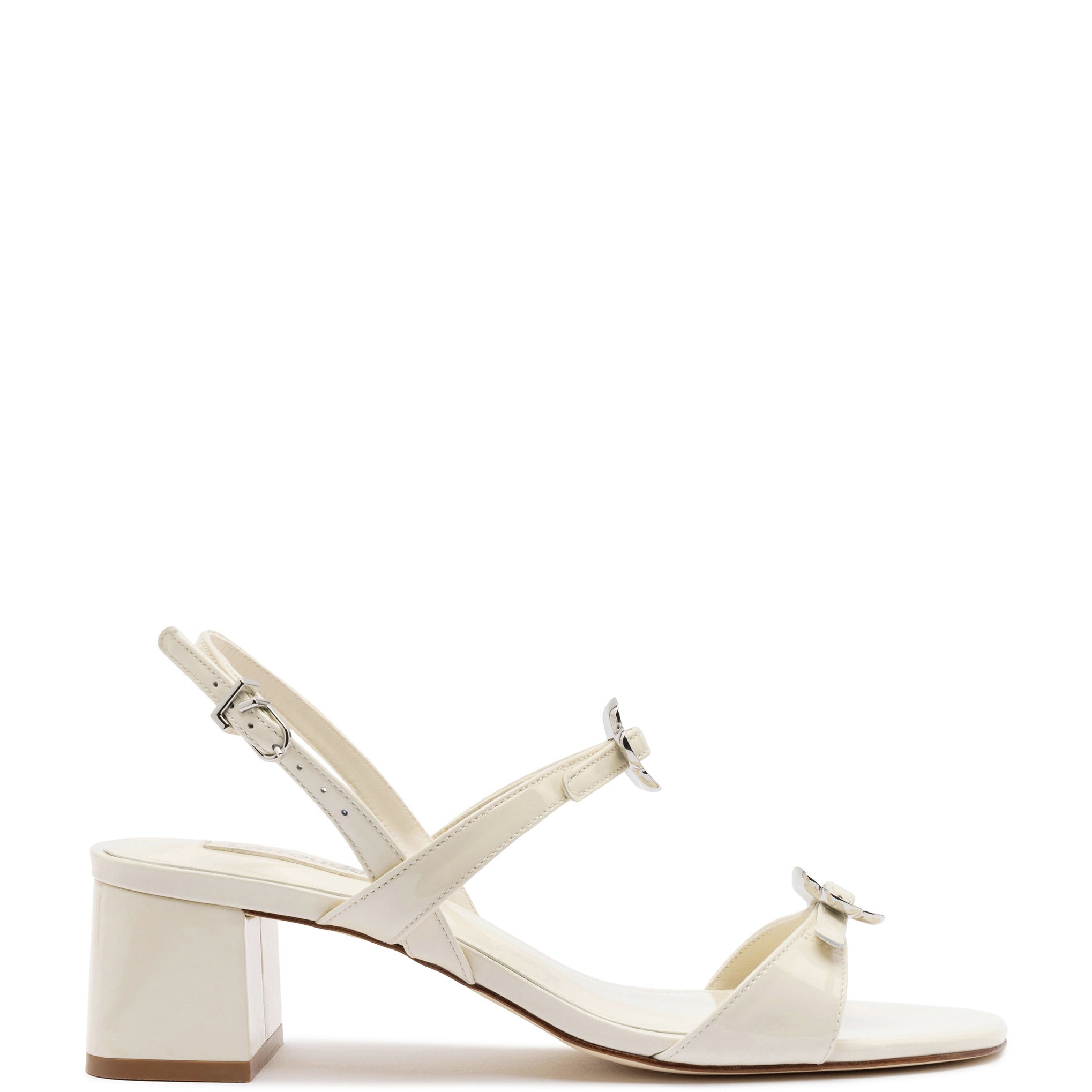 Tinx Block In Ivory Patent Leather
