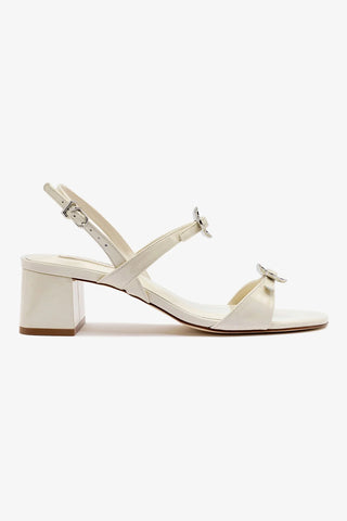 Tinx Block In Ivory Patent Leather