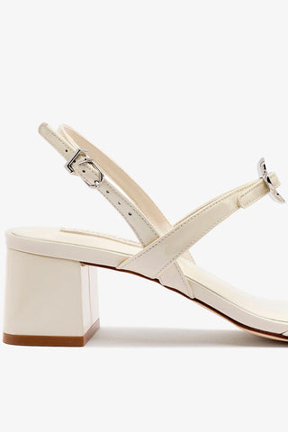 Tinx Block In Ivory Patent Leather