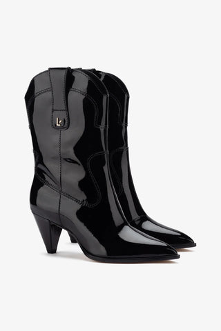 Thelma Boot In Black Patent Leather