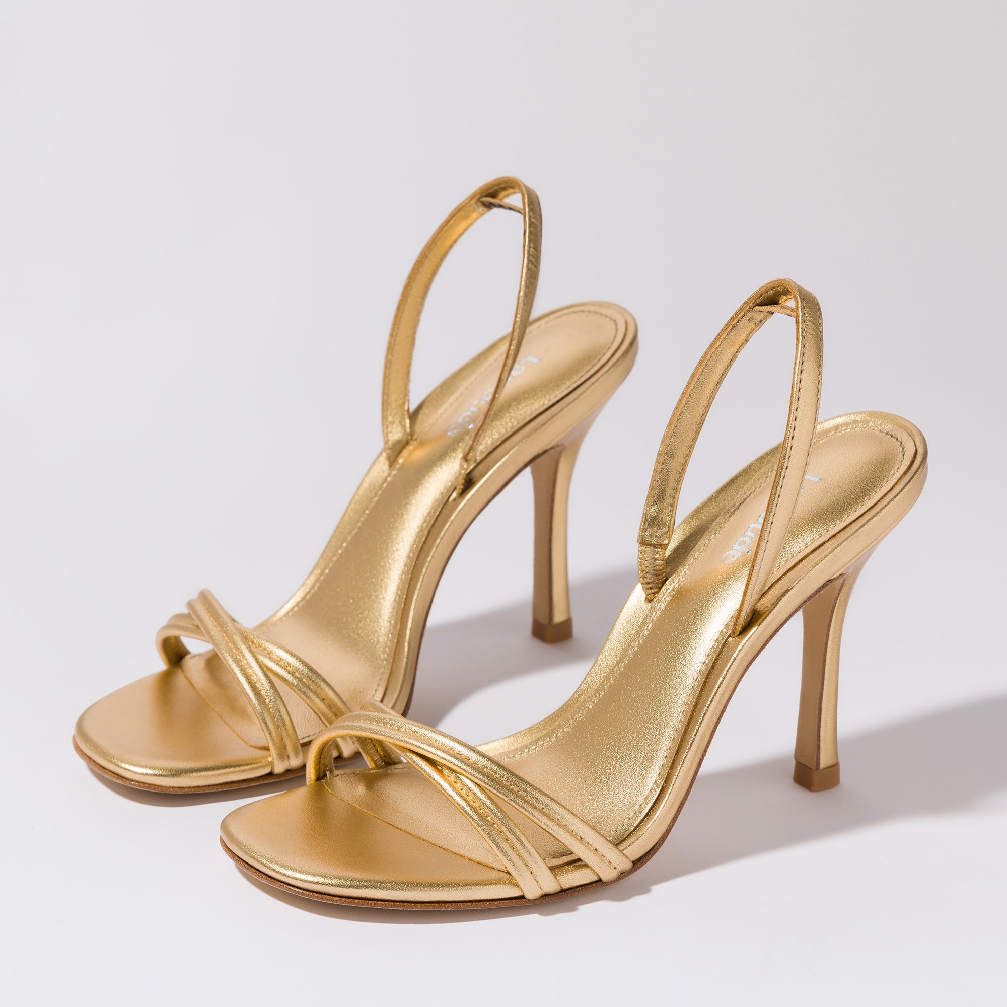 Annie Sandal In Gold Metallic Leather