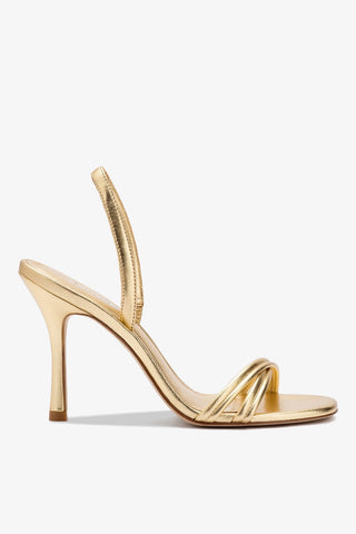 Annie Sandal In Gold Metallic Leather