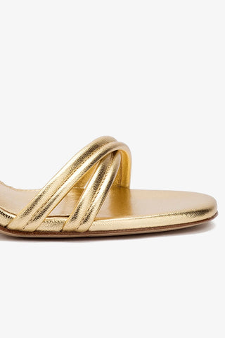 Annie Sandal In Gold Metallic Leather