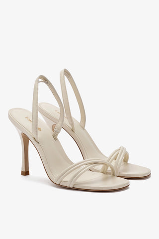 Annie Sandal In Ivory Leather