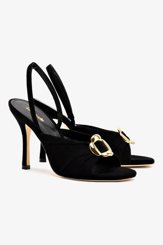 Mayfair Sandal In Black Suede