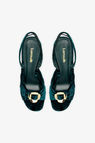 Mayfair Sandal In Jungle Velvet