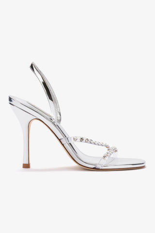 Annie Sandal in Silver Specchio with Swarovski® Crystals