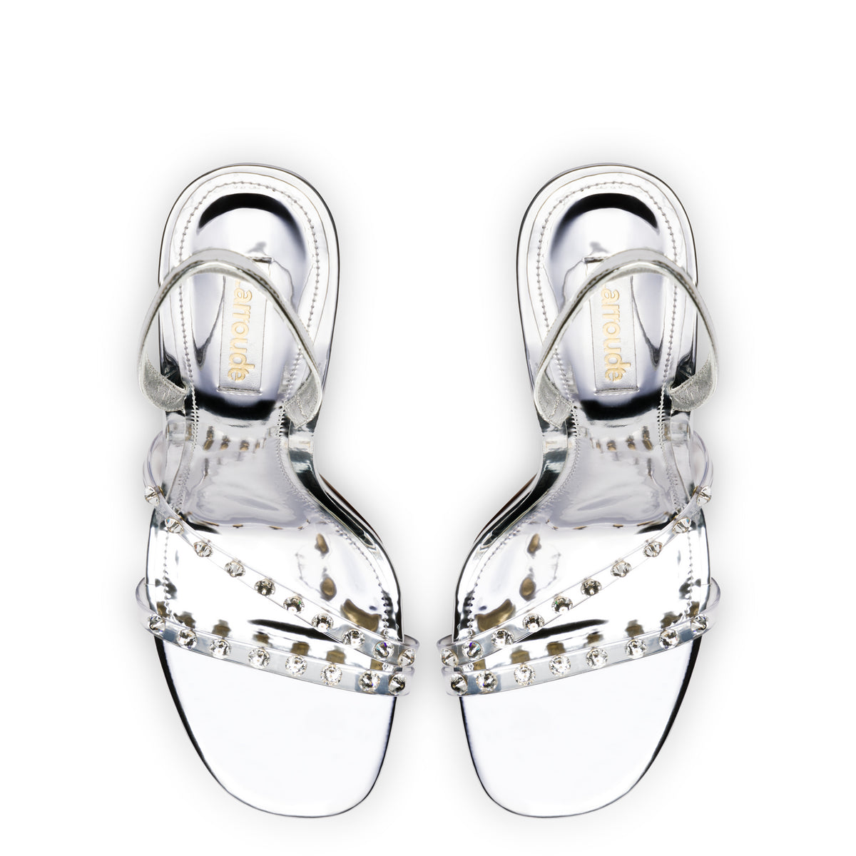 Annie Sandal in Silver Specchio with Swarovski® Crystals