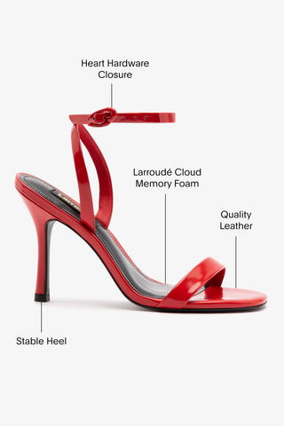 Veronina Sandal In Scarlet Patent Leather